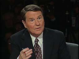 9. 01:37 Video footage of Jim Lehrer moderating a previous debate as well as interviewing candidates Jim Lehrer Executive Editor and Anchor, The Newshour: 10.