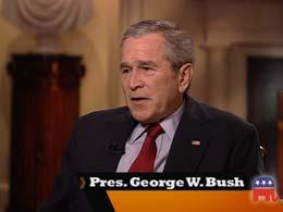 11. 02:09 02:22 02:25 Video of President, George W. Bush, being interviewed by Jim Lehrer Video of debate with George W. Bush George W.