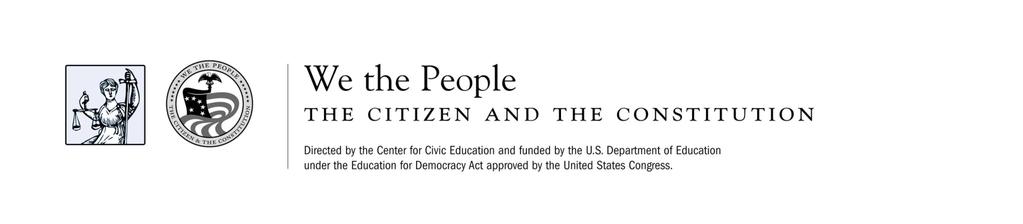 We the People: The Citizen and the Constitution CORRELATION GUIDE for Maine s Social Studies Framework and Standards Published by the Center