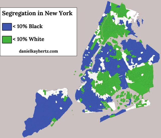 Using census data, a Chicago grad student and blogger has created an interesting series of maps to examine the racial breakdown of New York City.