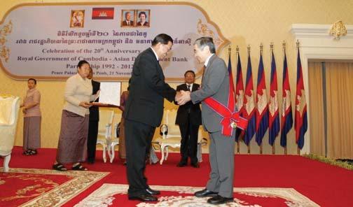 20 Years of Reengagement In 1992, the government acknowledged ADB s commitment to the development of Cambodia in a ceremony to commemorate 20