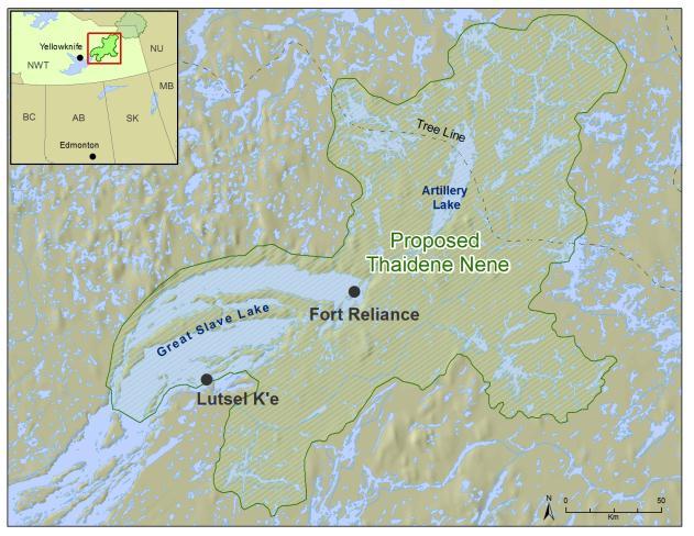 Lutsel K e and Parks Canada have signed the Thaidene Nene Framework Agreement, which creates a formal negotiating process towards the establishment of Thaidene Nene, and to determine shared