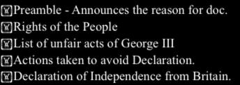 Rights of the People List of unfair acts of George III Actions