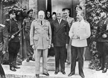 Yalta Conference The Big Three meet Churchill, Roosevelt and Stalin Divided Germany into four zones Problem: Poland!
