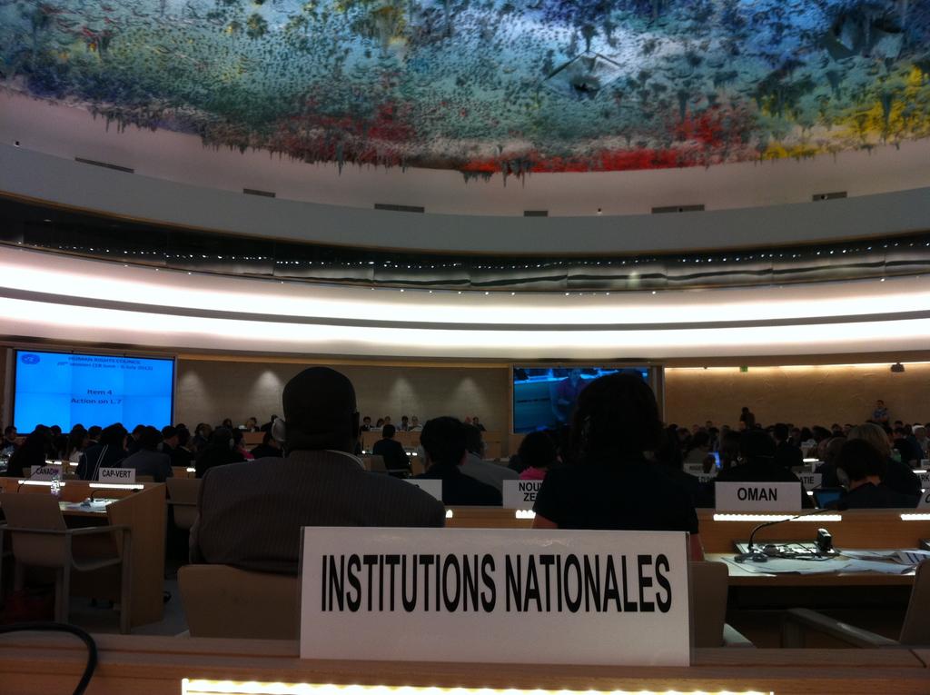 Human Rights Council adopts New Important resolution on NHRIs (Geneva, 5 July 2012) The United Nations Human Rights Council (Council), the UN s premier human rights forum, today adopted, by