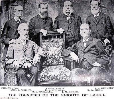 LABOR UNIONS EMERGE EARLY LABOR ORGANIZING Noble Order of the Knights of Labor open