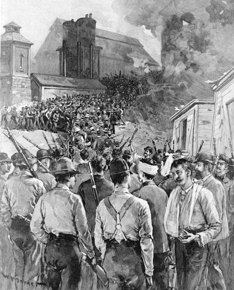 STRIKES TURN VIOLENT THE HOMESTEAD STRIKE 1892, Carnegie Steel workers strike over pay cuts Win