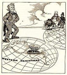 Most of the work on the Monroe Doctrine was done by J.Q. Adams, Sec.
