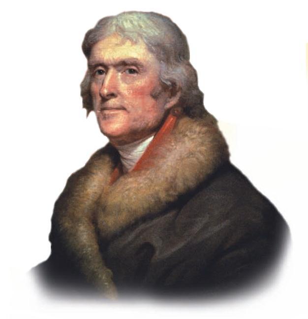 In office, Jefferson reduced the national debt, the government bureaucracy, and the size of the military.