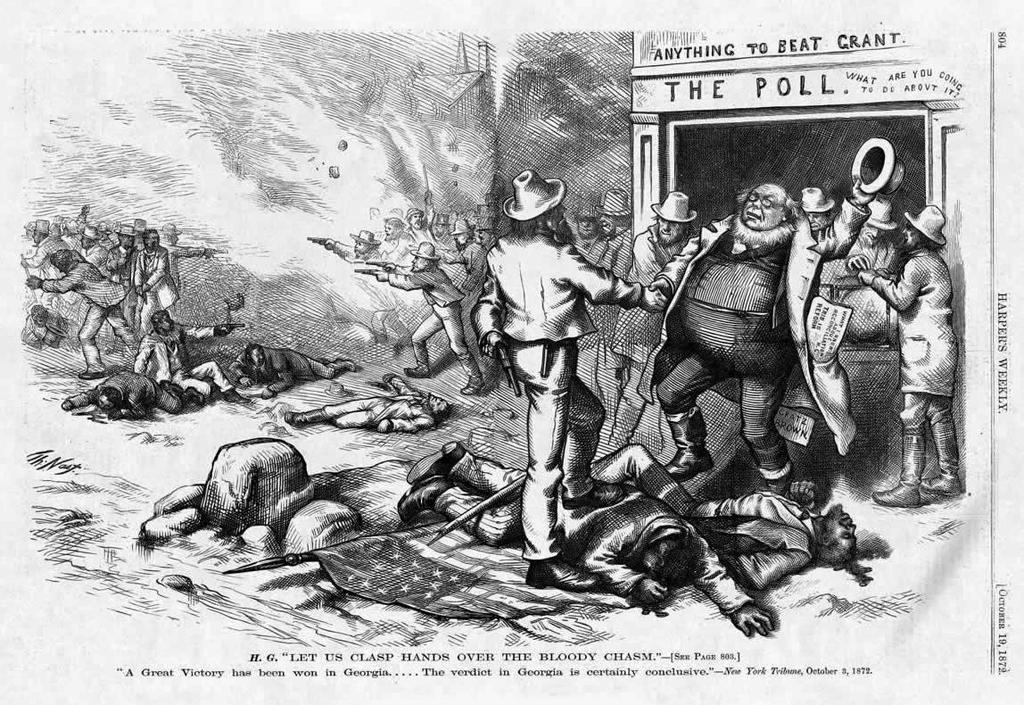 Shifts in Political Power Amnesty Act 1872 Restores suffrage to 150,000 former Confederates Freedmen s
