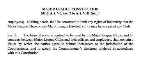 Reserve Clause Players rights retained by the team upon the contracts expiration Players could be reassigned, traded, sold, or released at any time Violation of the 14th