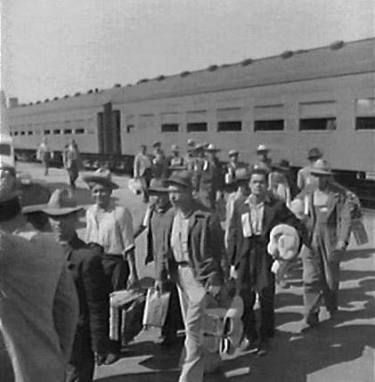 THE FIRST BRACEROS ARRIVE IN