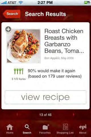 Epicurious Food App available for: