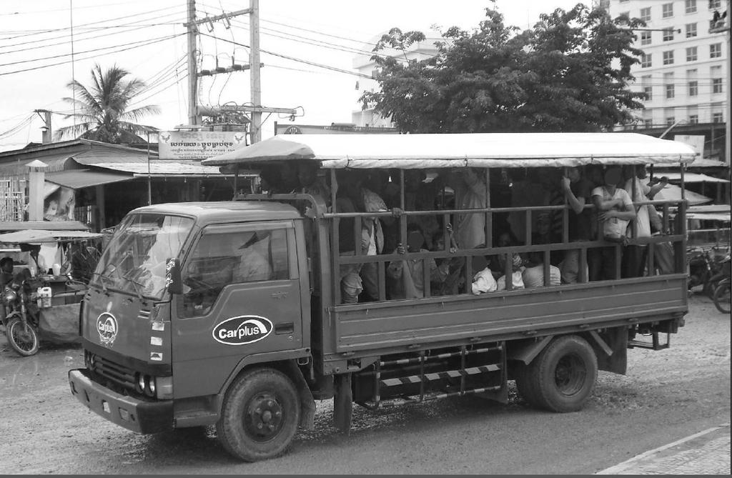 Truck transporting deportees