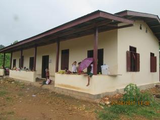 The school faces financial difficulties accessing school materials. In the past, the school was supported by the local monk.
