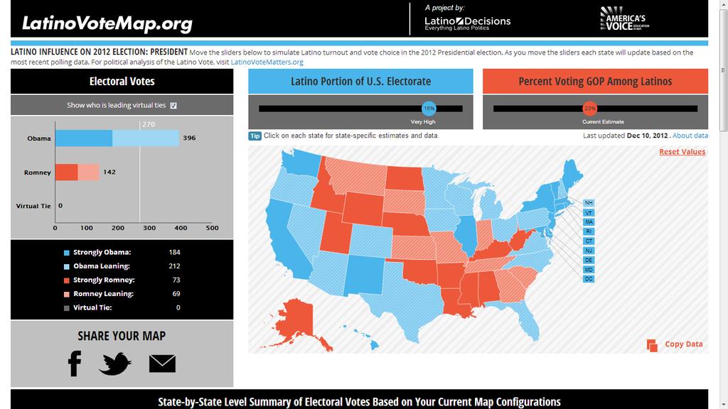 Electoral College map Latino