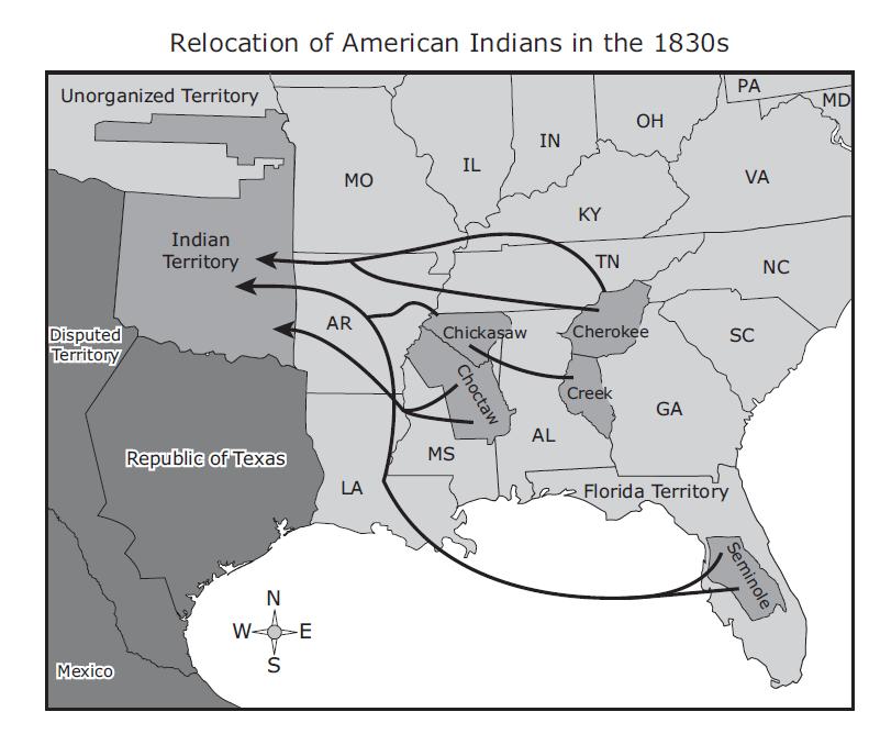 1. What was a major reason for the federal government s involvement in the relocations depicted on this map?