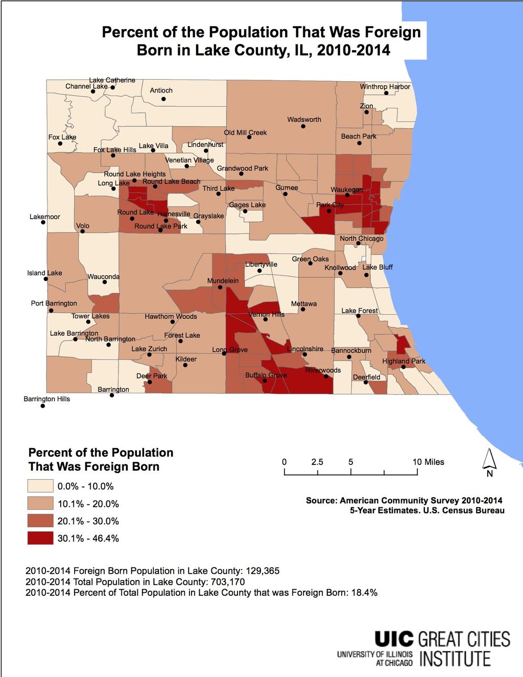 Demographics of Immigrant Residents of Lake County: There are an estimated 129, 888 foreign born residents (FBR) living in Lake County, which is 18.5% of our County s total population.