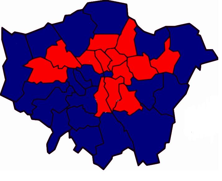 2008: Doughnut strategy plus the hole 2004 London Mayoral first preference votes by borough 2006 local