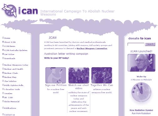 ONLINE: ACTIVISTS TOOLKIT AND RESOURCE ICANW.ORG NEWS, VIDEOS, MAPS, AND OPINION POLLS ON THE ELIMINATION OF NUCLEAR WEAPONS ONLINE:ICANW.