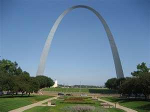 The Gateway Arch in St. Louis, Missouri, is a monument that was completed in 1965.