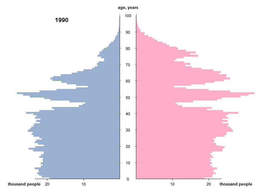 Demographic transformation in the population structure