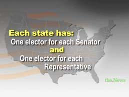 00:29 00:36 Footage of voters on election day Graphic: Electoral College map HERE S HOW IT WORKS.