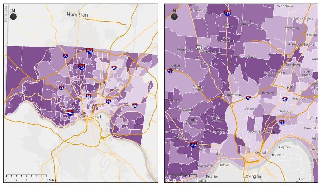 Connectedness Do residents have transportation choices? 95 Longer commute times are associated with lower chances of upward mobility.