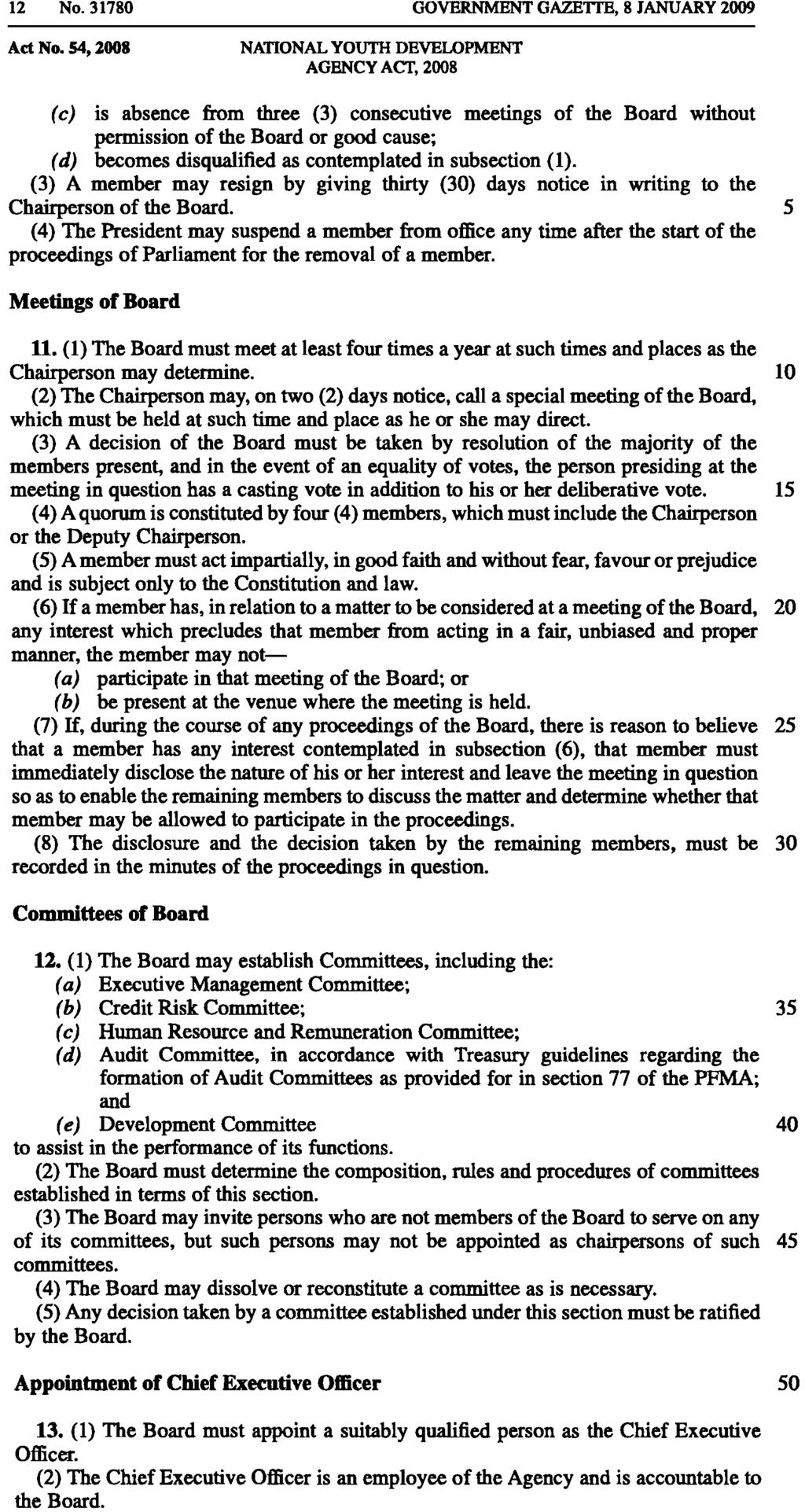 12 No. 31780 GOVERNMENT GAZETTE, 8 JANUARY 09 Act No. 4.