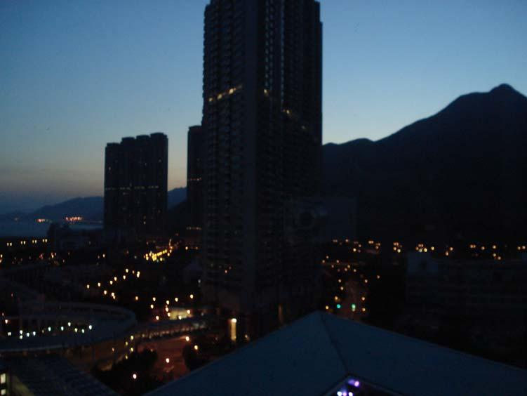 Our first night away, HK at dusk from our hotel