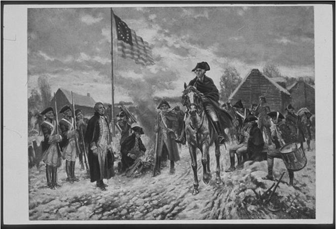 Valley Forge lack of food, clothing, morale