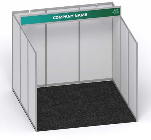Booth or Pod Inclusions STANDARD BOOTH Shell scheme stand (3m x 3m or 3m x 2m) or Raw Space Only Carpeted floor 2 x 150w spotlights 1 x fascia with company name 1 x 4amp power-point 2.