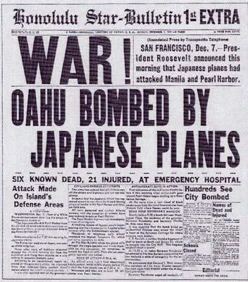 They eventually attacked a U.S. naval base in Hawaii, an American territory. The United States responded by declaring war on Japan. Before this attack, the U.S. had stayed out of the international conflict.