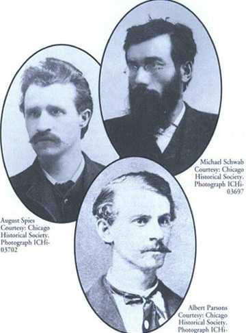 3 of the 8 defendants of the Haymarket Affair No evidence was presented in court to