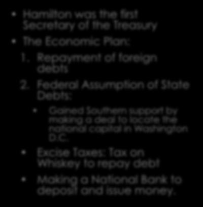 Stability: Hamilton s Economic Plan 1.