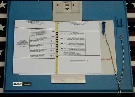 The Design A primary focus of media and political attention in the immediate aftermath of the election was the design of the ballot book in Palm Beach County.