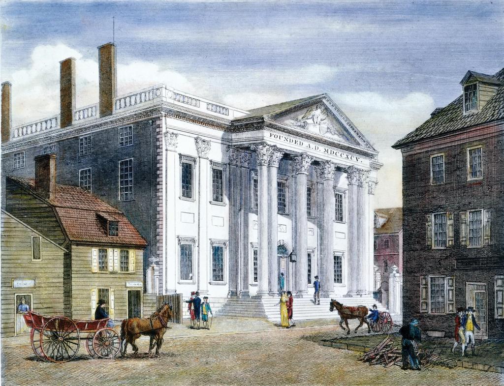 Shown here in 1799, the neoclassical design of
