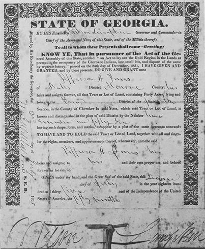 government The Cherokee of Georgia did not want to