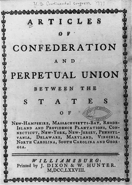 It did not take long for the delegates to realize that they could not amend (make changes/additions to) the Articles of Confederation.