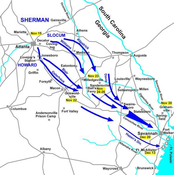 Key Battle: Battle of Atlanta Sept.- Nov. 1864 (9D) Union General William Sherman occupied Atlanta and burned much of the city, RR thus destroying the south s hub.