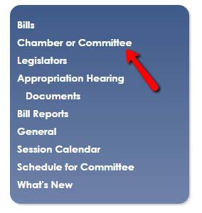 Finding and listening to a scheduled committee meeting and/or chamber session 1) Visit www.sdlegislature.