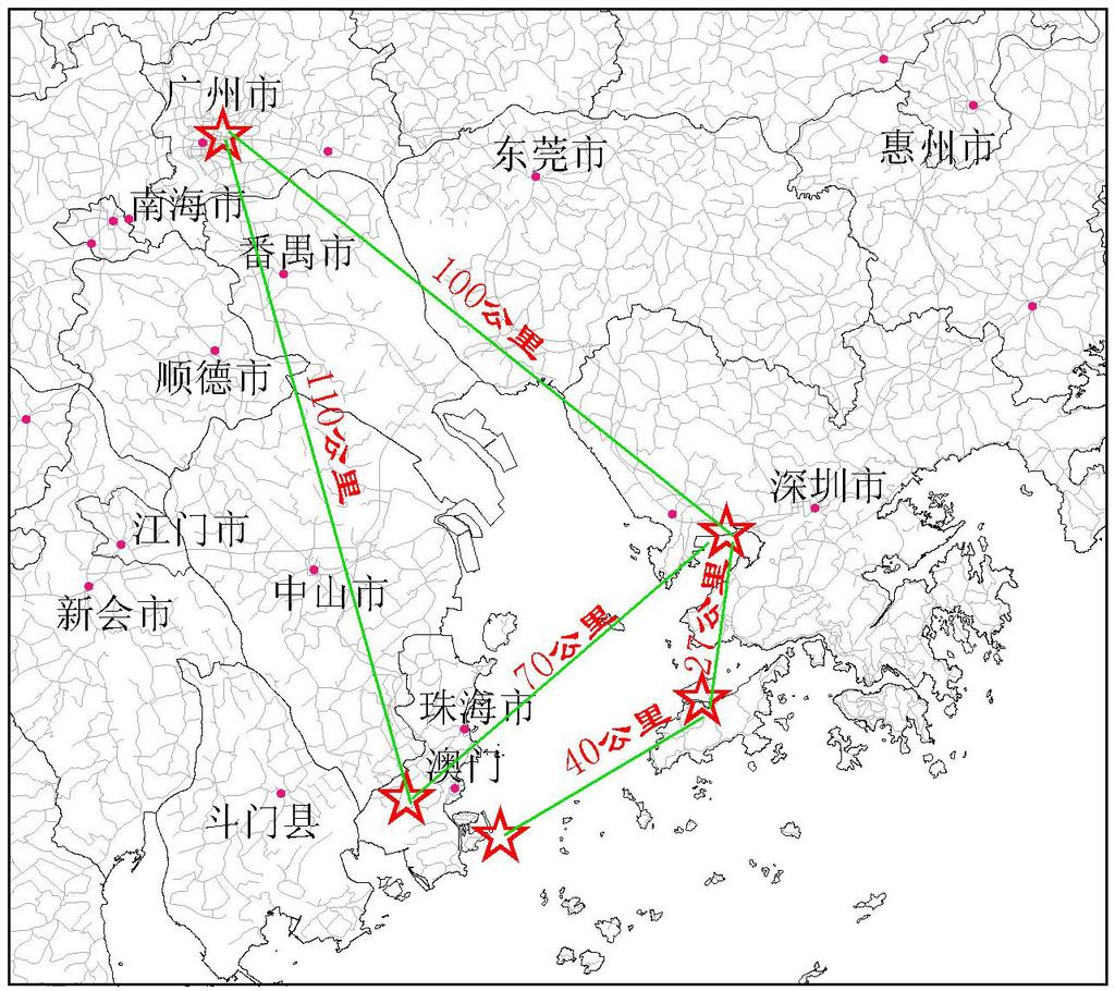 lack of uniform planning and mutual coordination. The Pearl River Delta, for example is served by as many as five airports, two of which are only 27km apart (see figure 6-6).