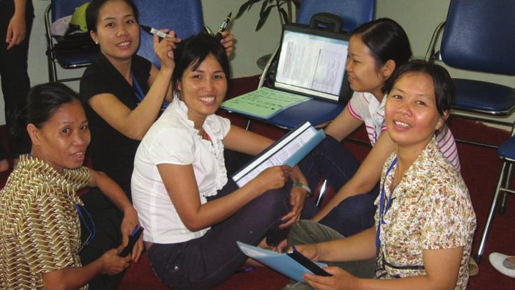 Peer facilitators during a self-help group session for women victims of violence in Viet Nam IOM Taking Action against Violence and Discrimination Affecting Migrant Women and Girls 1 IOM is committed