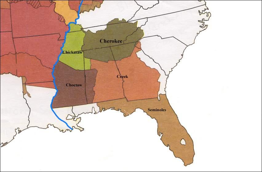 By the 1820s, only about 120,000 Native Americans remained east of the Mississippi River.