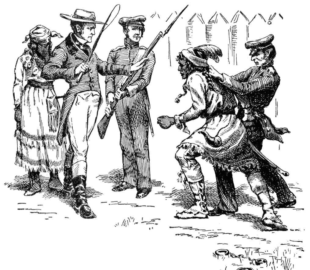 The federal government rounded up many Seminoles and sent them west. This image is titled Arrest of Osceola.