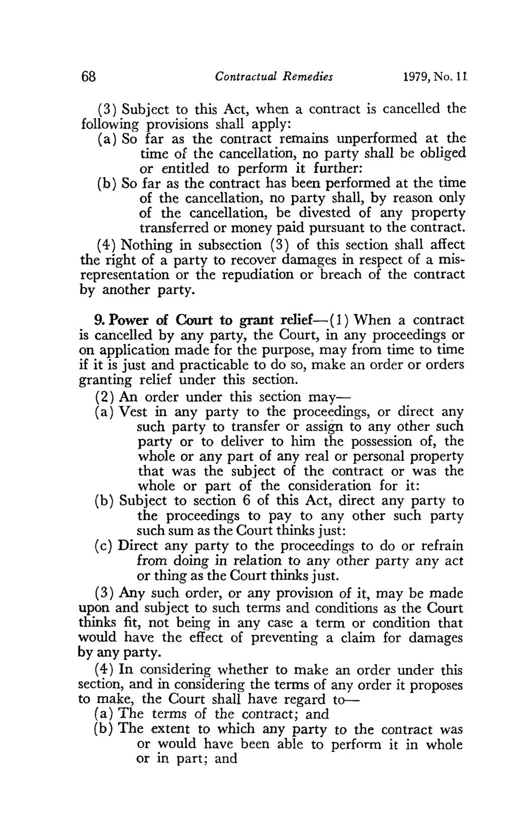 68 Contractual Remedies 1979, No.