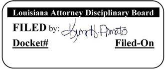 ORIGINAL LOUISIANA ATTORNEY DISCIPLINARY BOARD 14-DB-041 3/11/2016 IN RE: EDWARD BISSAU MENDY NUMBER: 14-DB-041 RECOMMENDATION TO THE LOUISIANA SUPREME COURT INTRODUCTION This attorney disciplinary