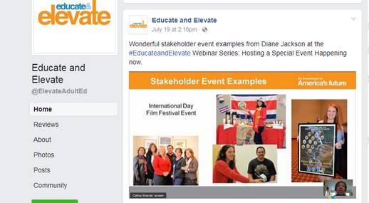 Educate and Elevate Facebook Account 2-3 Posts per Week Building community of