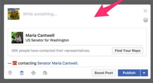 Facebook TownHall Write the message you want sent to your legislator.