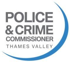 Agenda Item 3 OFFICE OF THE POLICE & CRIME COMMISSIONER FOR THAMES VALLEY Report of the Police and Crime Commissioner for Thames Valley to the Thames Valley Police and Crime Panel meeting on 27 th